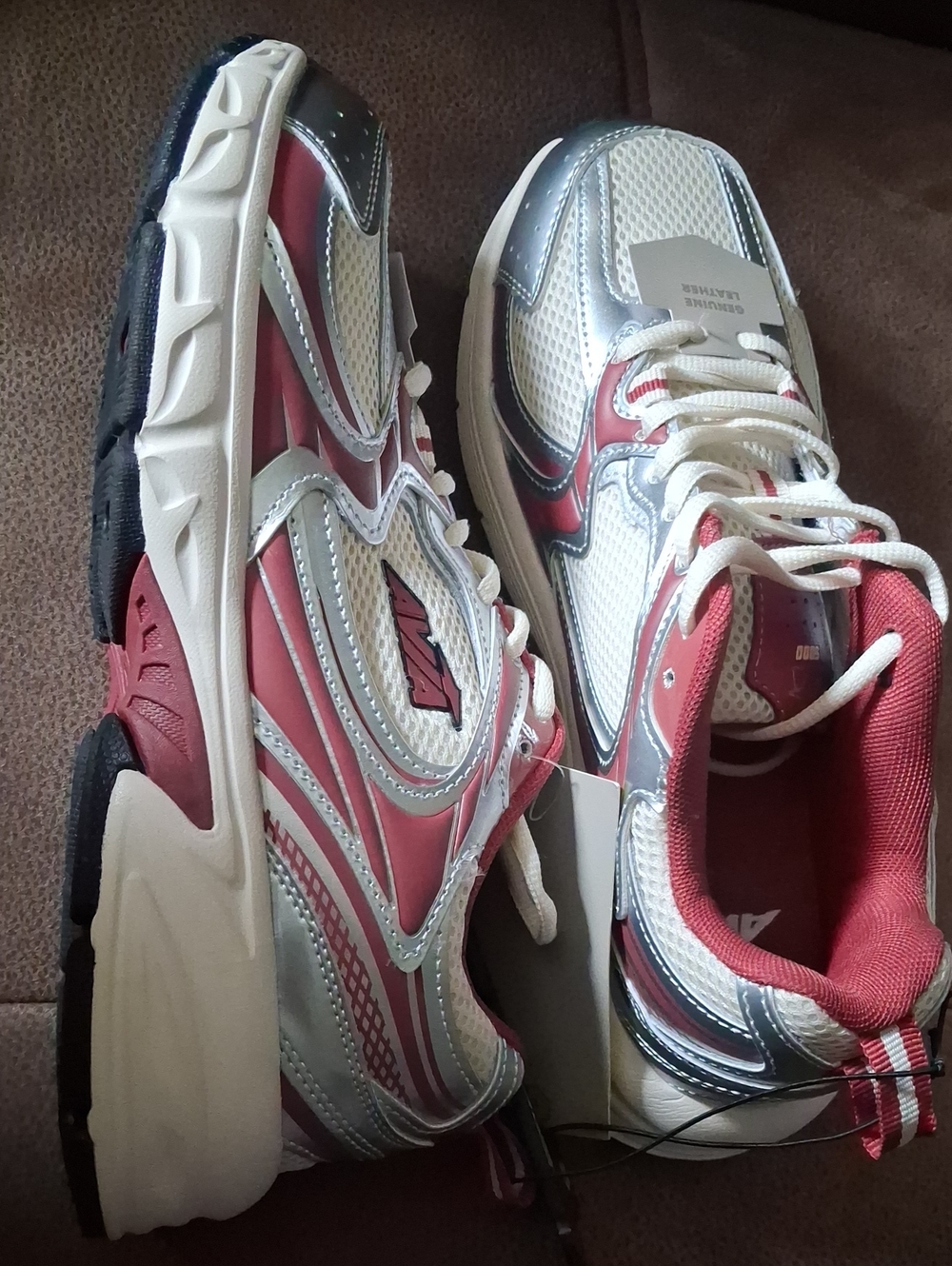 Avia 5000 MET Men's Athletic Sneakers - Cream & Red Size 8